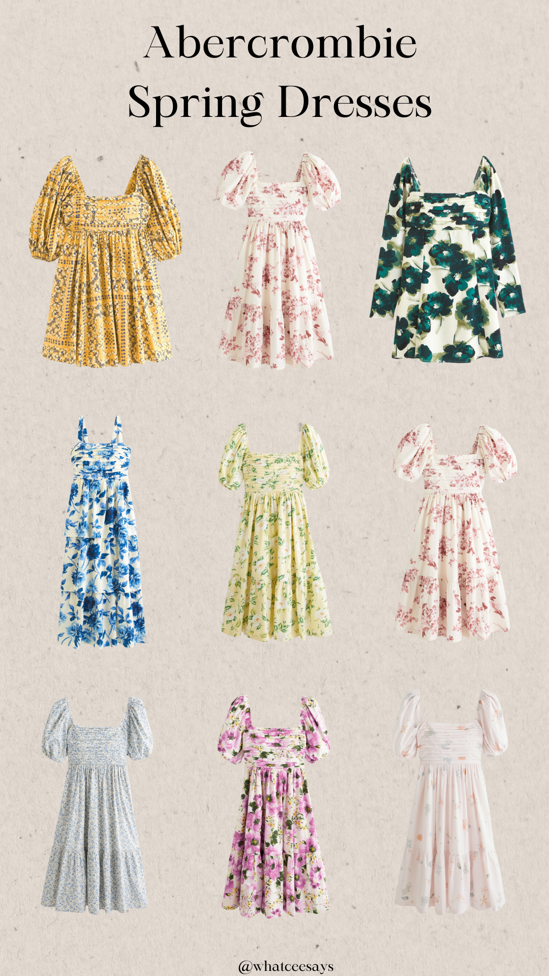 Must Have Spring Dresses From Abercrombie